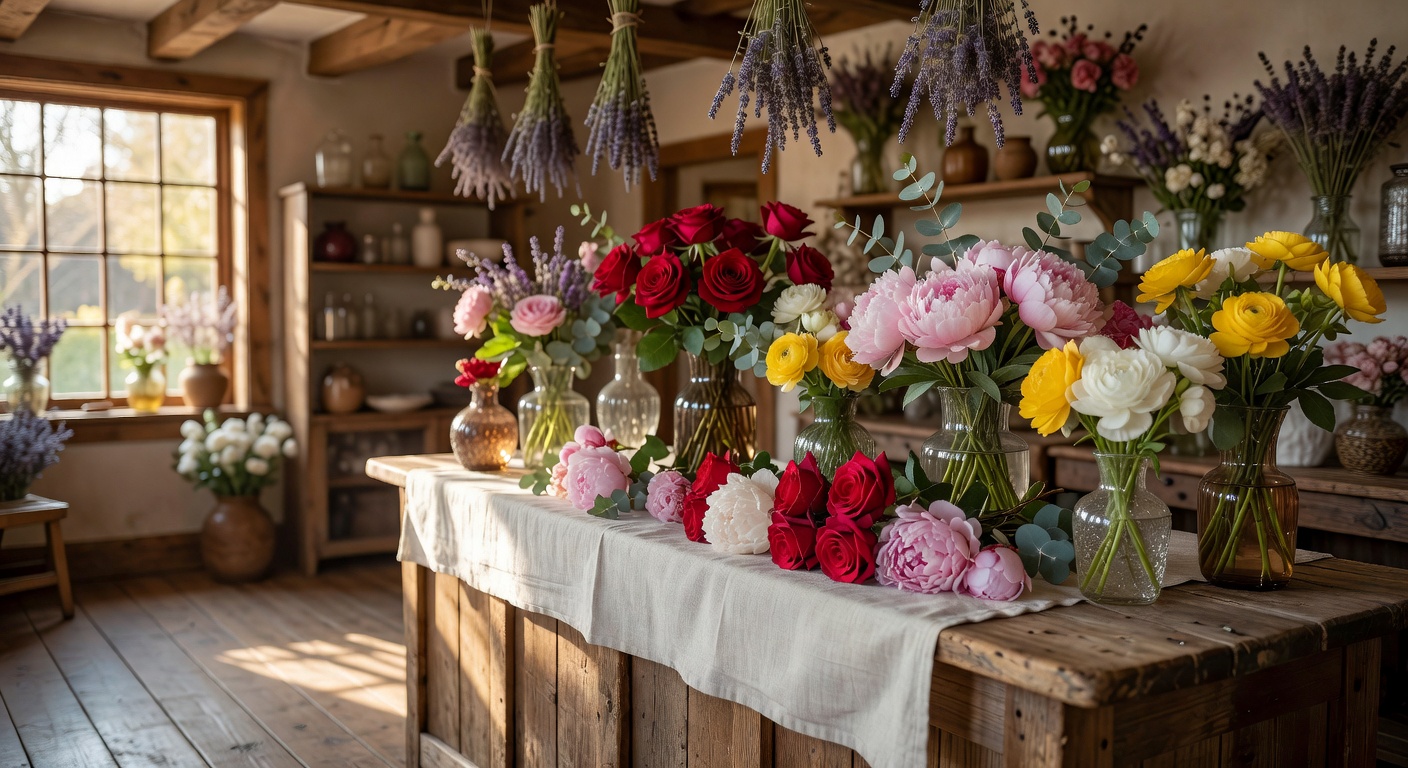 Blumen, Sträuße und Lavendel in der Blumenecke Hirschaid